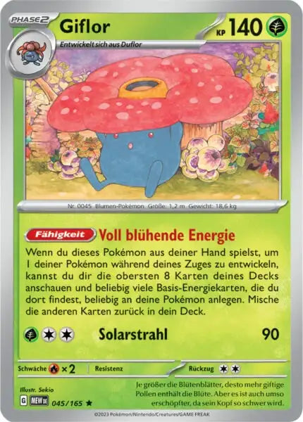 Giflor 045/165 – Pokémon 151 Karte