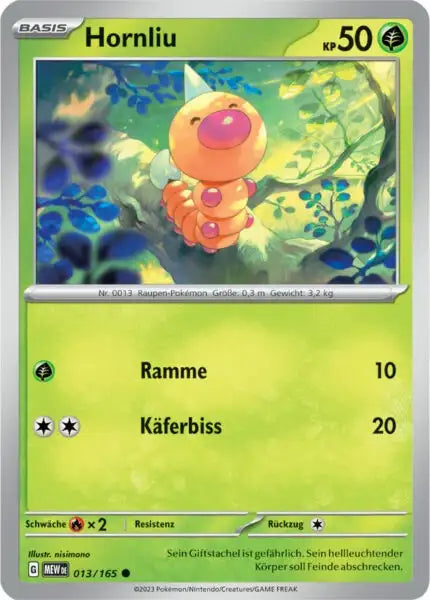Hornliu 013/165 – Pokémon 151 Karte