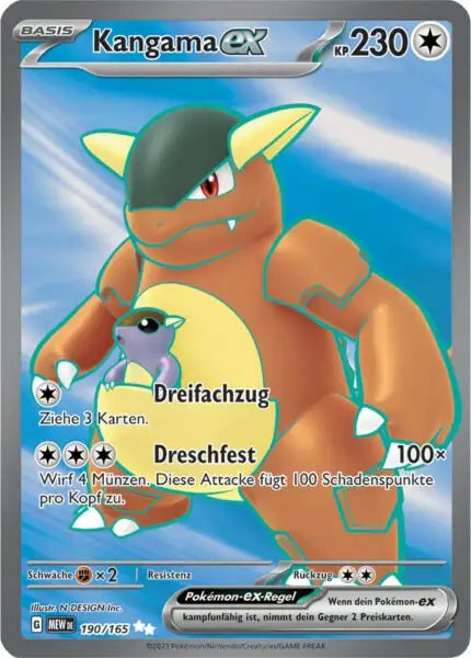 Kangama ex 190/165 – Pokémon 151 Karte
