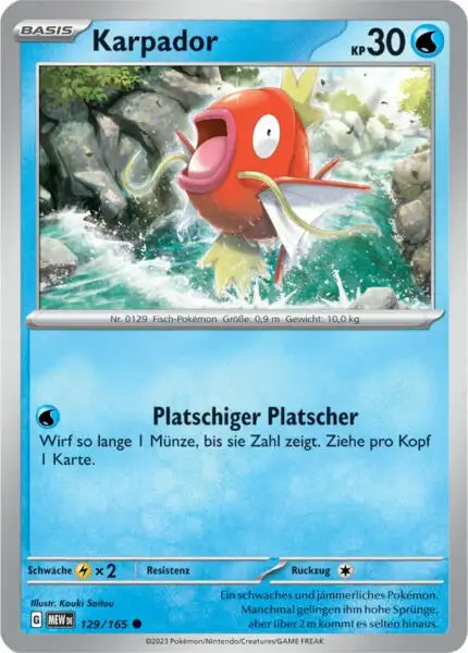 Karpador 129/165 – Pokémon 151 Karte