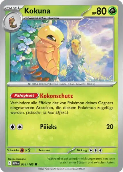 Kokuna 014/165 – Pokémon 151 Karte