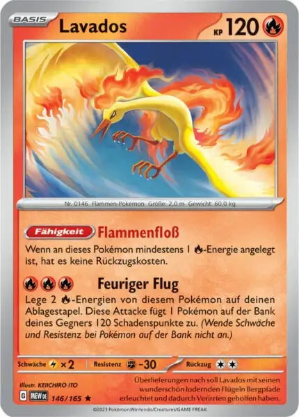 Lavados 146/165 – Pokémon 151 Karte