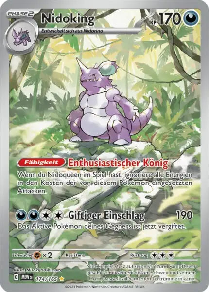 Nidoking 174/165 – Pokémon 151 Karte