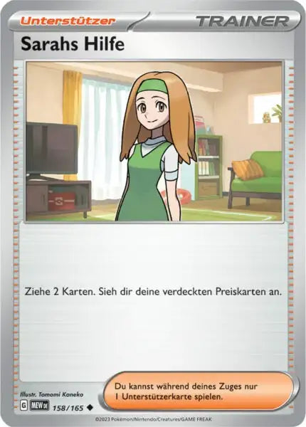 Sahras Hilfe 158/165 – Pokémon 151 Karte