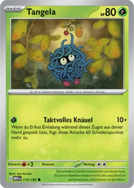 Tangela 114/165 – Pokémon 151 Karte