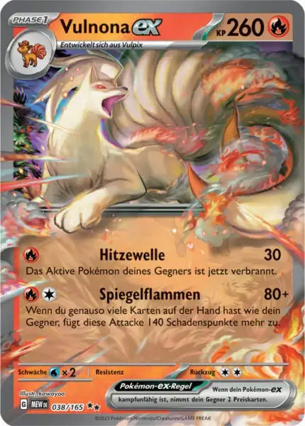 Vulnona ex 038/165 – Pokémon 151 Karte