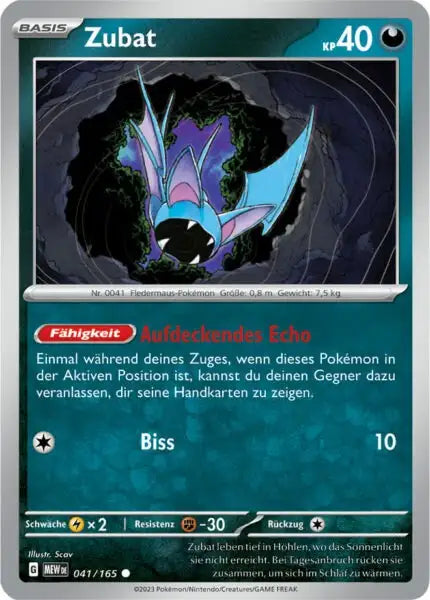 Zubat 041/165 – Pokémon 151 Karte