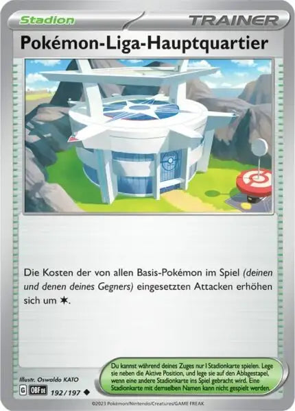 Pokemon Liga Hauptquartier 192/197 – Pokémon Obsidianflammen Karte