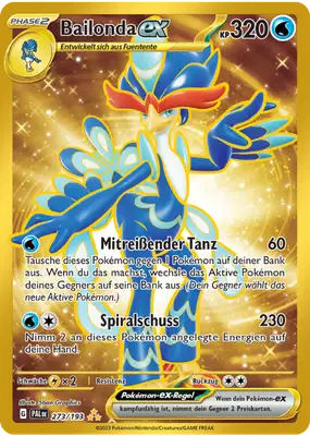 Bailonda ex Quaquaval ex 273/193 – Pokémon Entwicklungen in Paldea Karte