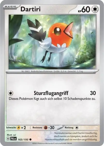 Dartiri 163/193 – Pokémon Entwicklungen in Paldea Karte
