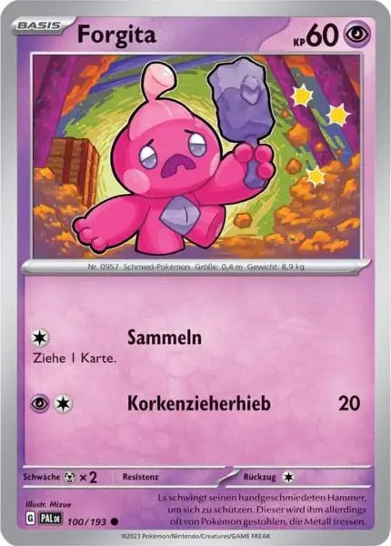 Forgita 100/193 – Pokémon Entwicklungen in Paldea Karte