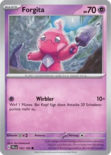 Forgita 102/193 – Pokémon Entwicklungen in Paldea Karte