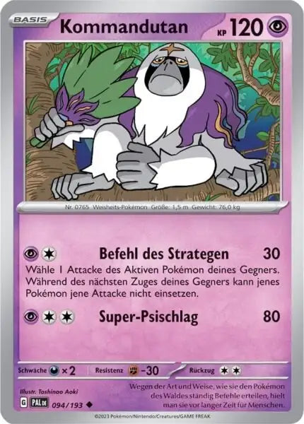 Kommandutan 094/193 – Pokémon Entwicklungen in Paldea Karte