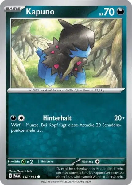 Kpauno 138/193 – Pokémon Entwicklungen in Paldea Karte