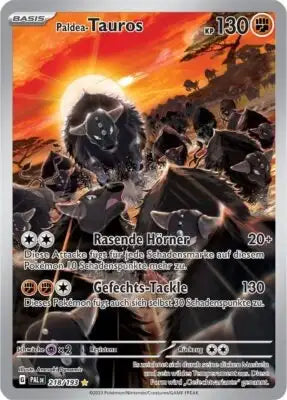 Paldea Tauros 218/193 – Pokémon Entwicklungen in Paldea Karte