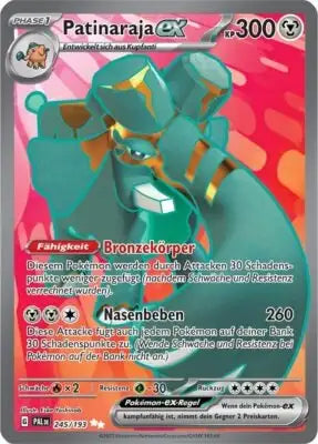 Patinaraja ex 245/193 – Pokémon Entwicklungen in Paldea Karte