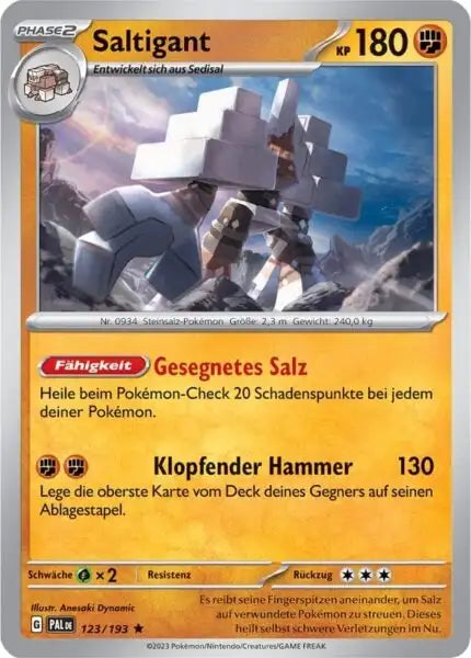 Saltigant 123/193 – Pokémon Entwicklungen in Paldea Karte
