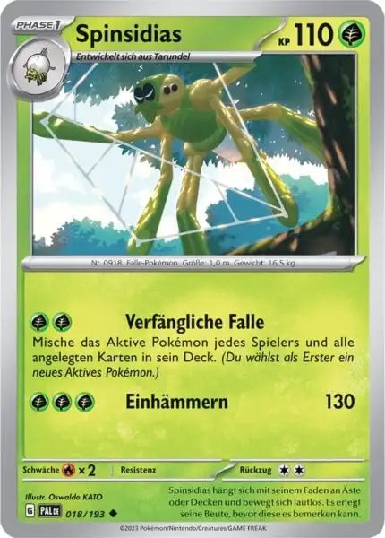 Spinsidias 018/193 – Pokémon Entwicklungen in Paldea Karte
