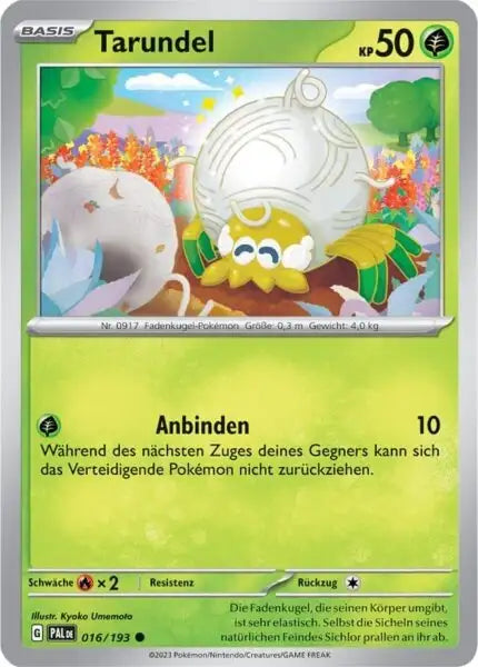 Tarundel 016/193 – Pokémon Entwicklungen in Paldea Karte