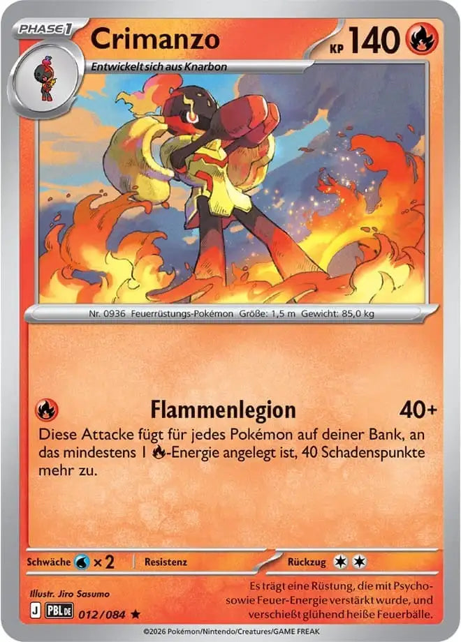 Crimanzo 012/084 – Pokémon Dunkelnacht Karte