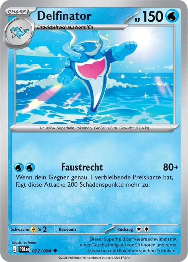 Delfinator 022/084 – Pokémon Dunkelnacht Karte
