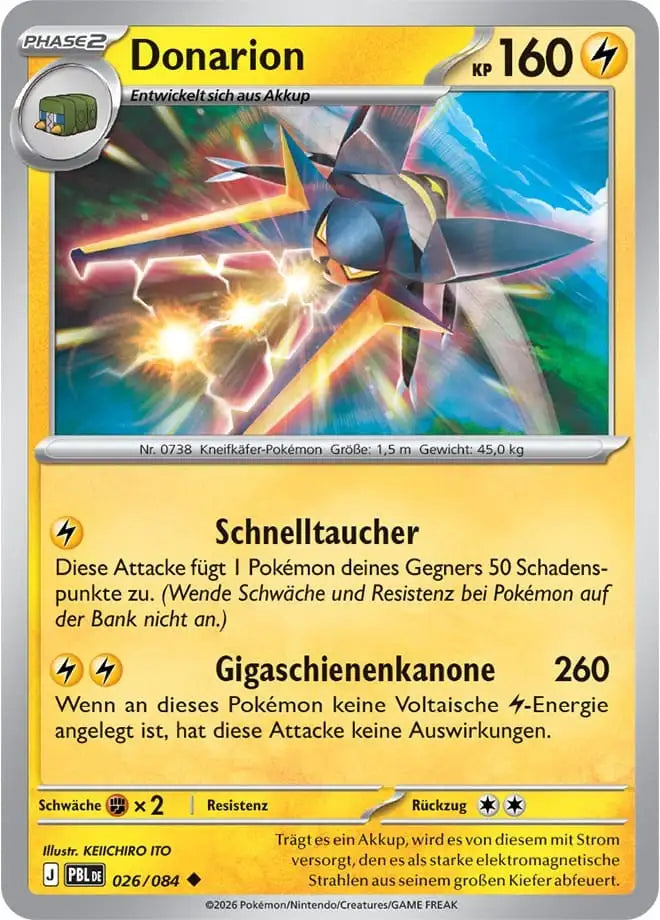 Donarion 026/084 – Pokémon Dunkelnacht Karte