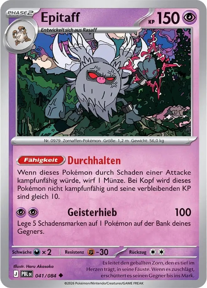 Epitaff 041/084 – Pokémon Dunkelnacht Karte