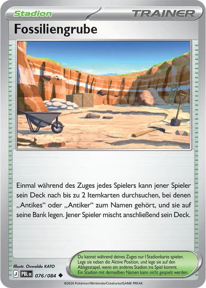 Fossiliengrube 076/084 – Pokémon Dunkelnacht Karte