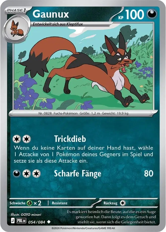 Gaunux 054/084 – Pokémon Dunkelnacht Karte