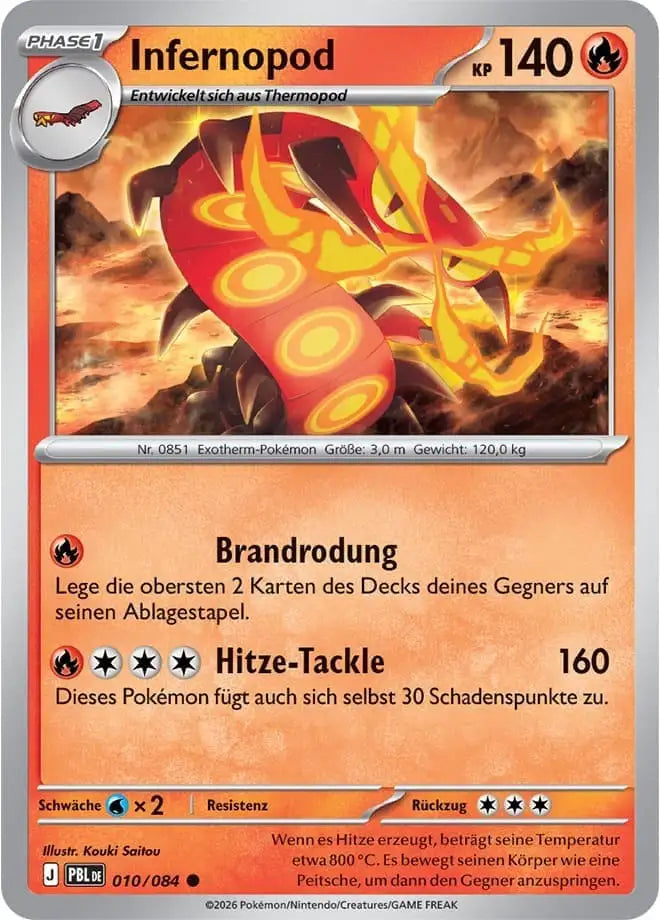 Infernopod 010/084 – Pokémon Dunkelnacht Karte
