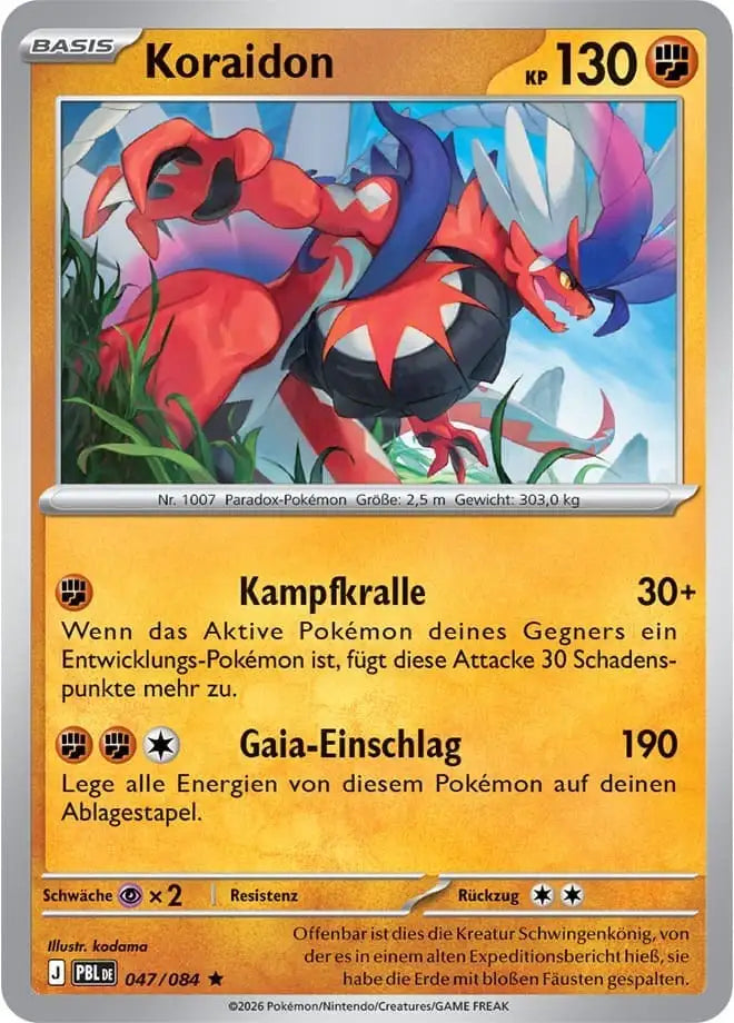 Koraidon 047/084 – Pokémon Dunkelnacht Karte