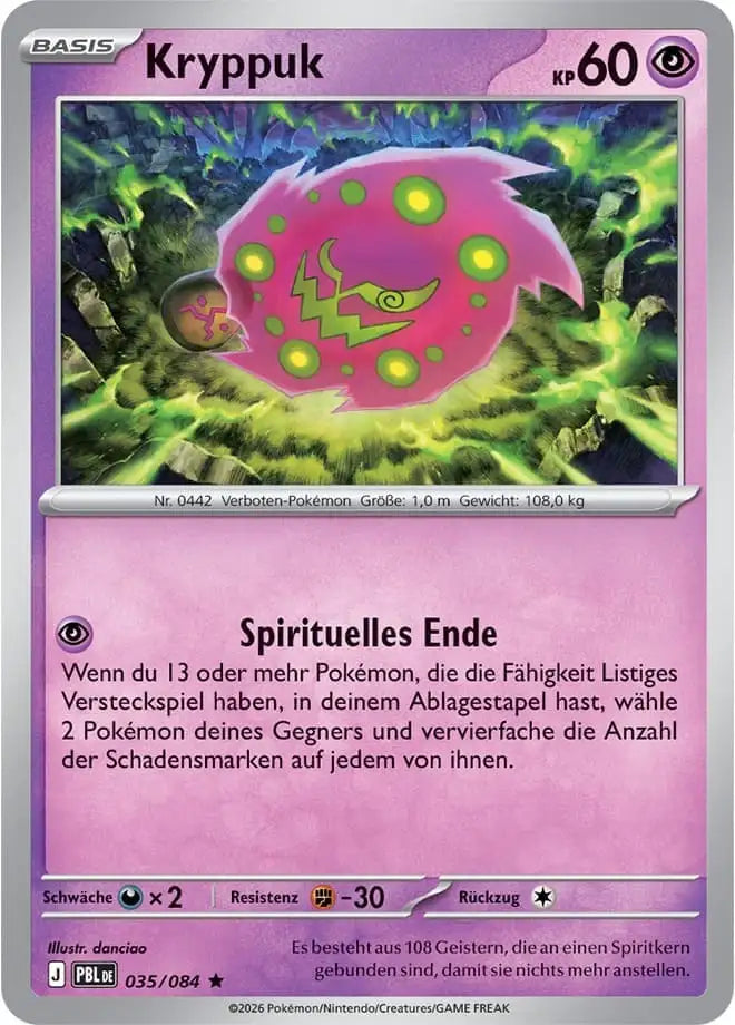 Kryppuk 035/084 – Pokémon Dunkelnacht Karte