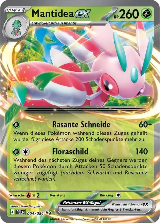 Mantidea ex 004/084 – Pokémon Dunkelnacht Karte