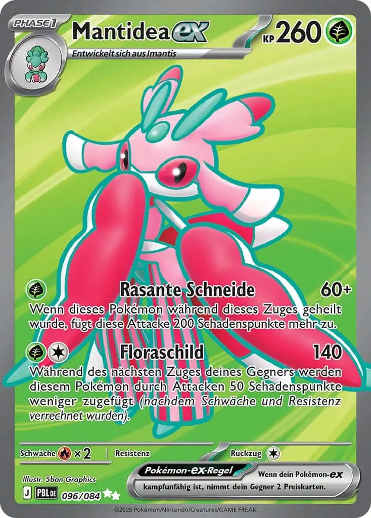 Mantidea ex 096/084 – Pokémon Dunkelnacht Karte