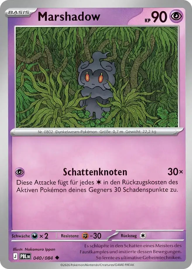 Marshadow 040/084 – Pokémon Dunkelnacht Karte