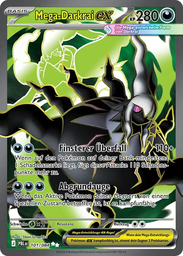 Mega Darkrai ex 101/084 – Pokémon Dunkelnacht Karte