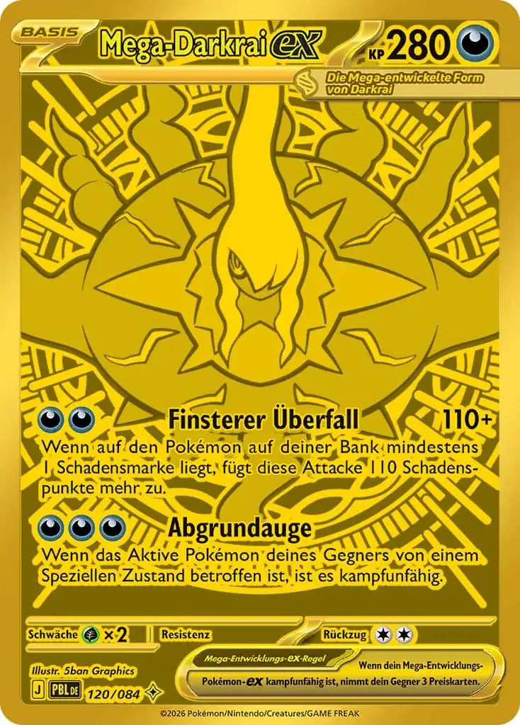 Mega Darkrai ex 120/084 – Pokémon Dunkelnacht Karte