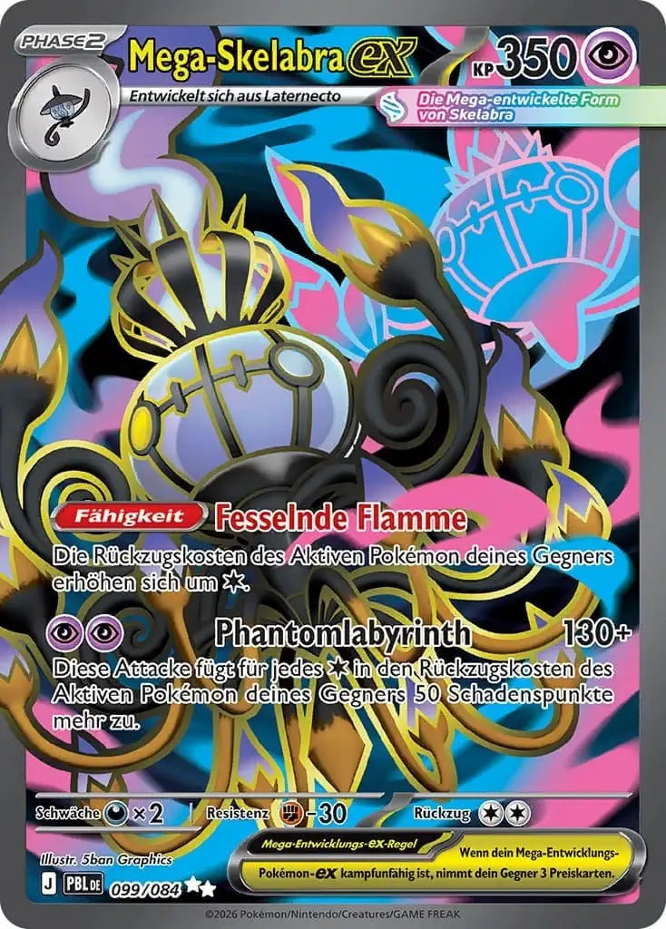 Mega Skelabra ex 099/084 – Pokémon Dunkelnacht Karte