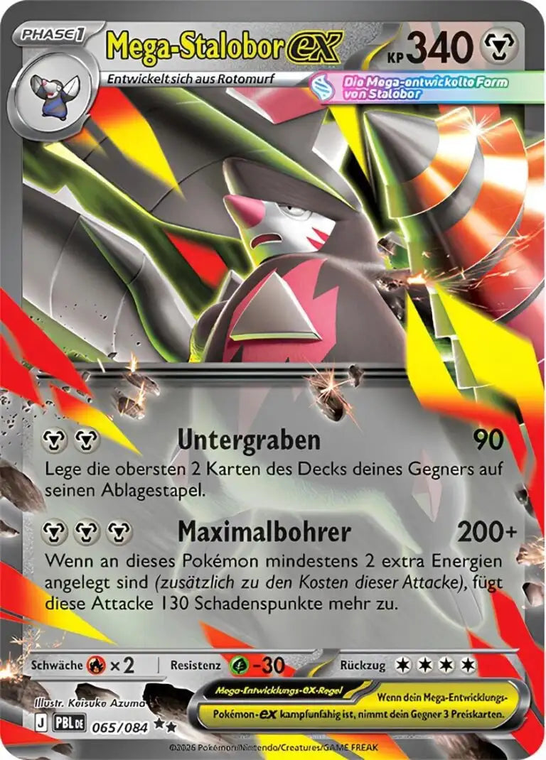 Mega Stalobor ex 065/084 – Pokémon Dunkelnacht Karte