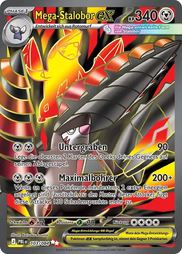 Mega Stalobor ex 103/084 – Pokémon Dunkelnacht Karte