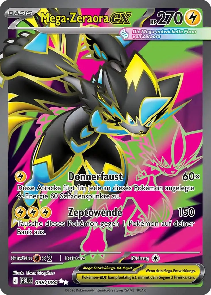 Mega Zeroara ex 098/084 – Pokémon Dunkelnacht Karte