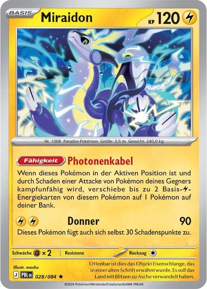 Miraidon 028/084 – Pokémon Dunkelnacht Karte