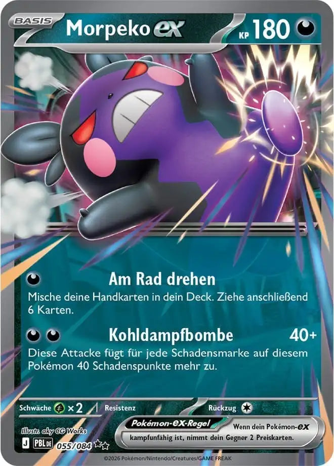 Morpeko ex 055/084 – Pokémon Dunkelnacht Karte