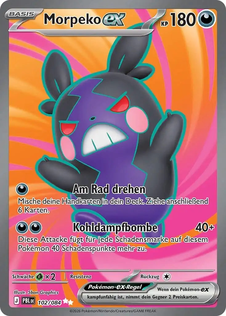 Morpeko ex 102/084 – Pokémon Dunkelnacht Karte