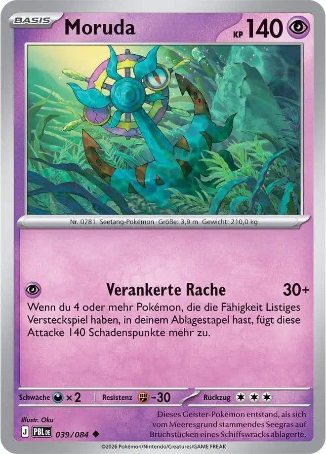 Moruda 039/084 – Pokémon Dunkelnacht Karte