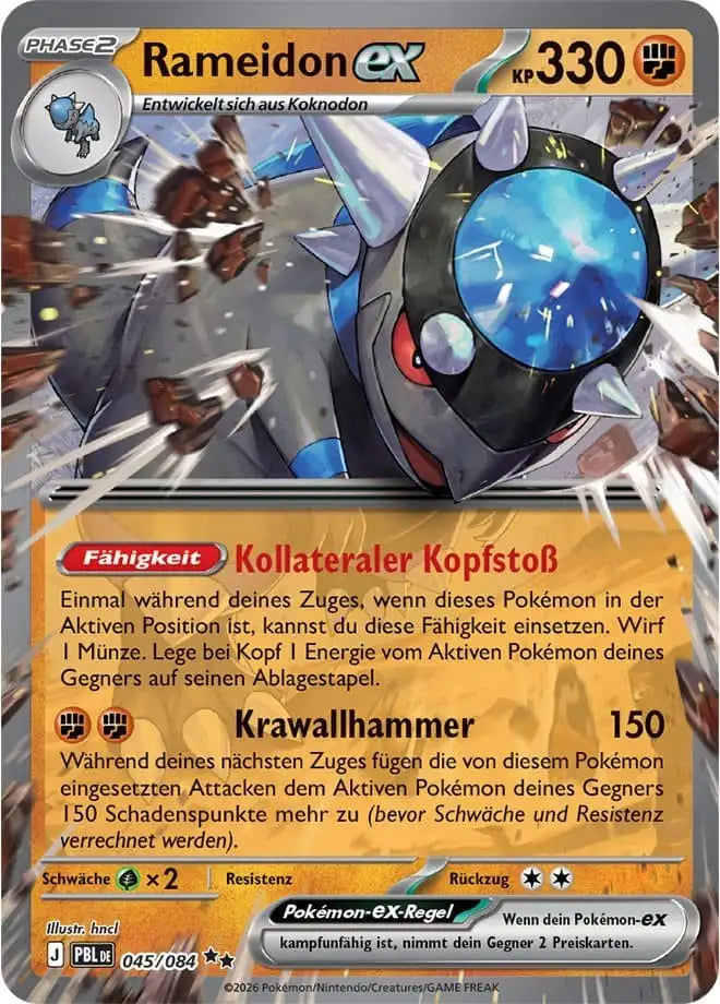 Rameidon ex 045/084 – Pokémon Dunkelnacht Karte