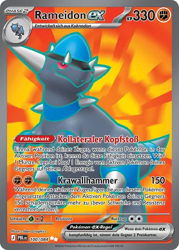 Rameidon ex 100/084 – Pokémon Dunkelnacht Karte