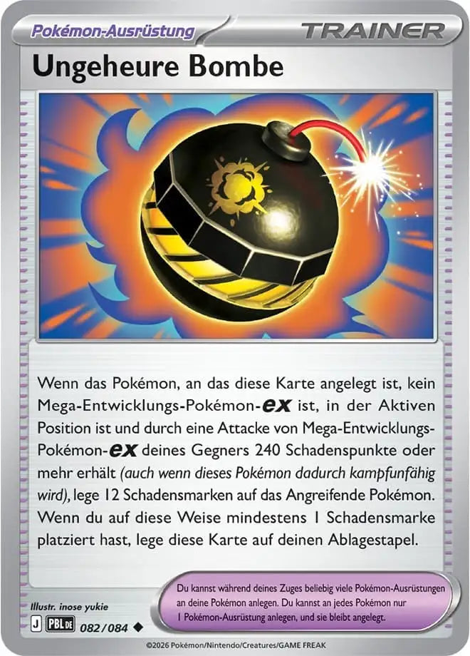 Ungeheure Bombe 082/084 – Pokémon Dunkelnacht Karte