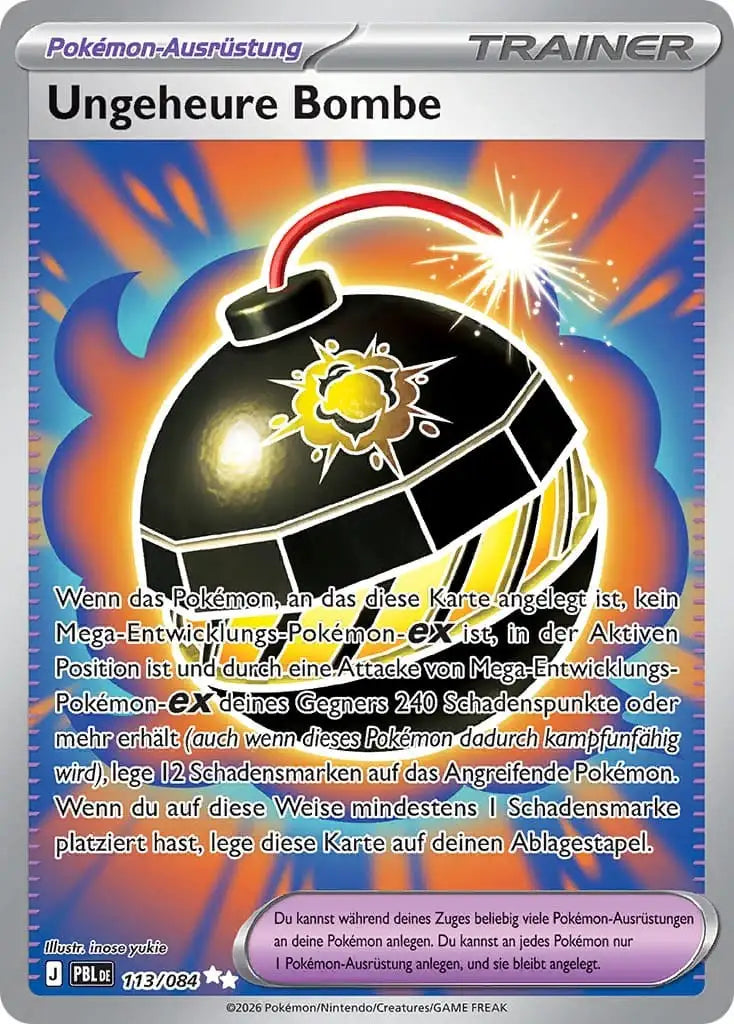Ungeheure Bombe 113/084 – Pokémon Dunkelnacht Karte