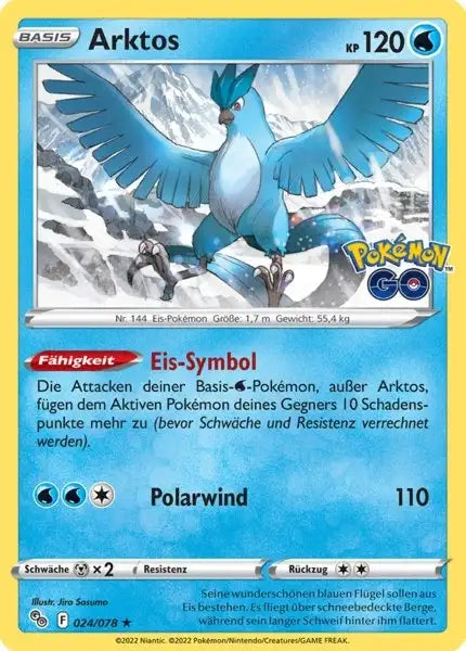 Arktos 024/078 – Pokémon Pokémon GO Karte